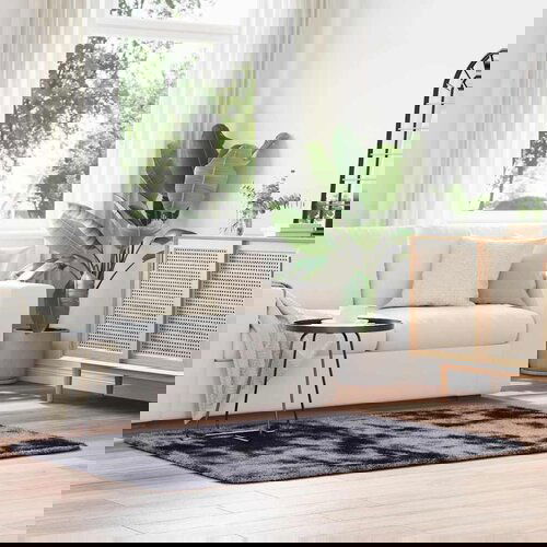 VidaXL Čupavi tepih s visokim vlaknima tamnosiva 120x170 cm poliester Slike
