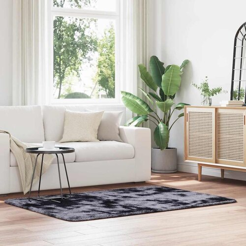 vidaXL Košata preproga temno siva 120x170 cm poliester Cene