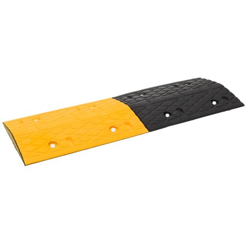 vidaXL Hitrostna ovira rumena in črna 97x32,5x4 cm guma Cene