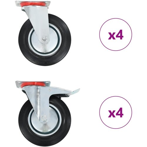 vidaXL gibljiva kolesa 8 kosov 200 mm Cene