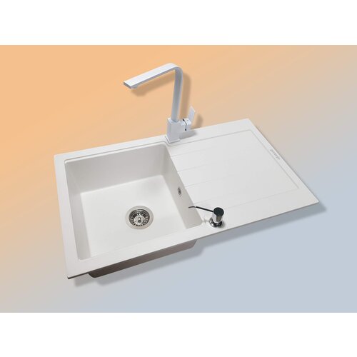 G Stone set sudopera sa slavinom i sifonom km 21 bela + elegance bela + ugradni dozer Slike