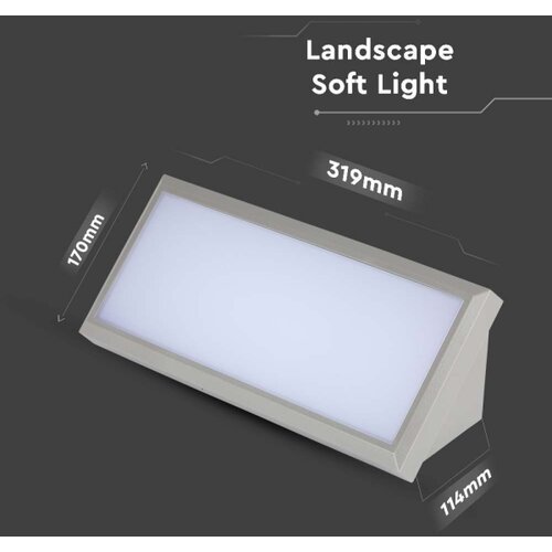  LED spolja&amp;scaron;nje zidno svetlo LED/20W/230V 4000K IP65 sivo Slike