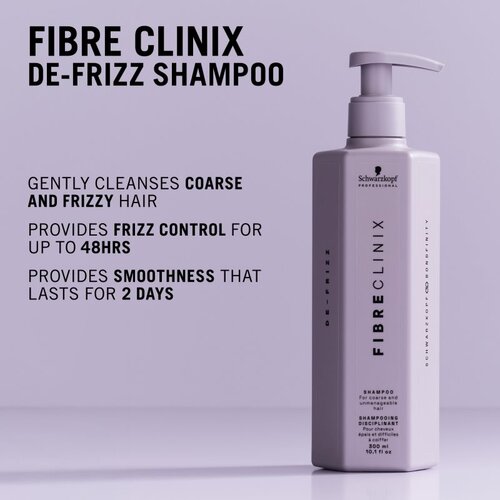 Schwarzkopf Professional Fibre Clinix De-Frizz Shampoo &amp;scaron;ampon za zaglađivanje vlasi za neposlu&amp;scaron;nu i anti-frizz kosu 300 ml Slike