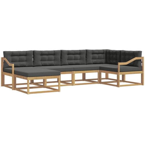 vidaXL Zunanja garnitura za sedenje 5 pcs Bela in antracit Poliester, (5000280996) Cene