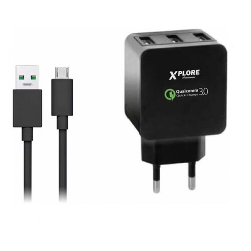 Xplore USB brzi punjač + MicroUSB XP286 crni Cene
