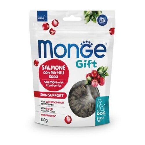 Monge poslastica za pse gift, super m, losos sa brusnicama, 150gr Cene