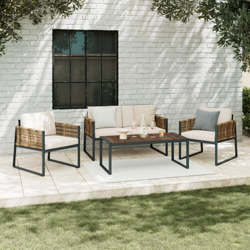 Modern Living Vrtni Set Magaluf, Antracit, Rjava, 4-Delno Slike
