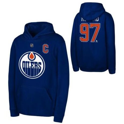 Outerstuff pulover Edmonton Oilers Connor McDavid, Flat Captains N&amp;amp;N FLC Hood JR, otro&amp;scaron;ki, XL, modra/oranžna Slike