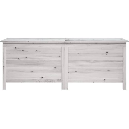  Vrtna kutija za pohranu bijela 150x50x56,5 cm masivna jelovina Slike