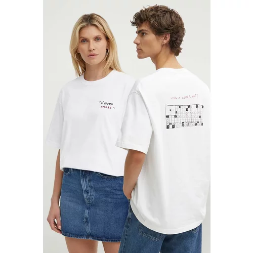 Samsoe Samsoe Pamučna majica SAGIOTTO boja: bijela, s tiskom, U24200007