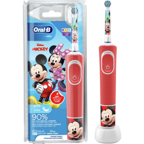 Braun Četkica za zube, električna - ORAL-B Vitality 100 Mickey, Crvena Cijene
