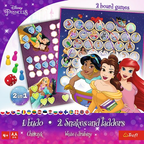  igra Disney Princes 2 u 1: čovječe ne ljuti se / Zmije i ljestve Slike