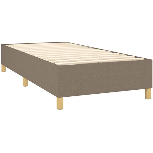  Krevet s oprugama i madracem smeđesivi 90x190 cm od tkanine Slike