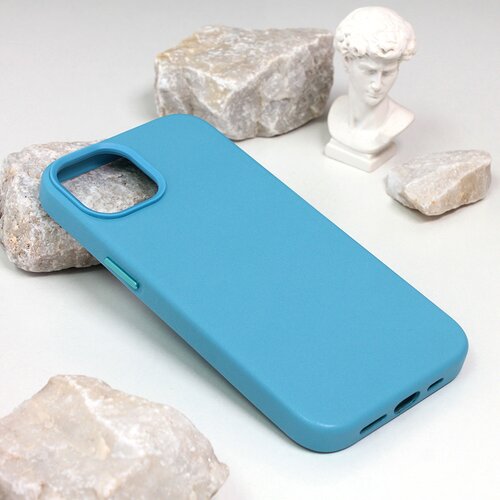 Maska za telefon Beautiful Shine Leather iPhone 14 6.1 svetloplava Slike
