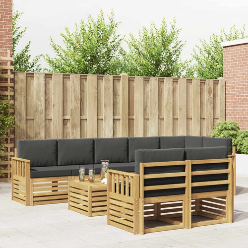  Set vanjskih sofa 9 kom. Bijela i antracit Poliester 59 x 59 x 37 cm Slike