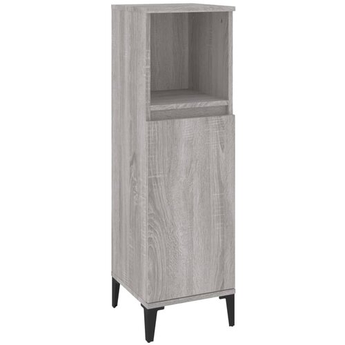 Maison Chic Kopalniška omarica - Kopalniški kabinet siva sonoma 30x30x100 cm inženirski les, (21795046) Cene