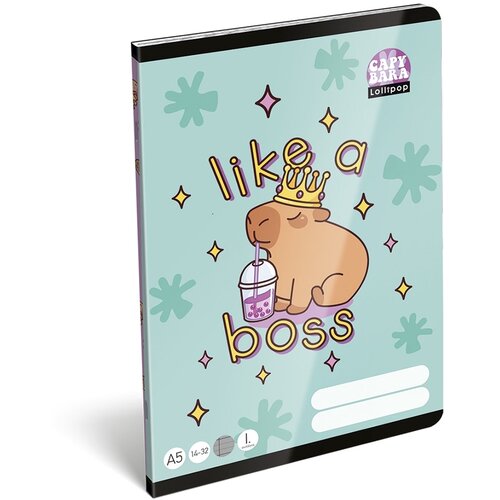 ICO Lizzysuli Lollipop bilježnica s linijama i uzorkom kapibare A/5 14-32 Cene