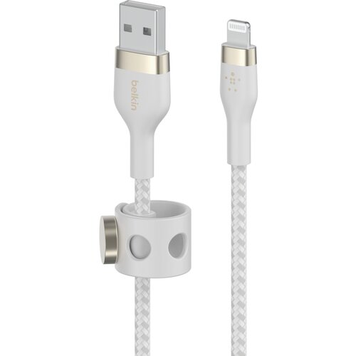 Belkin Flex Lightning/USB-A 2m mfi cert., white CAA010bt2MWH Slike