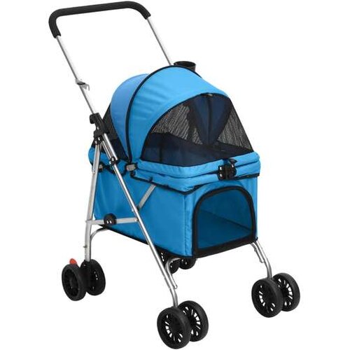  Sklopiva kolica za pse plava 76 x 50 x 100 cm od tkanine oxford Cijene