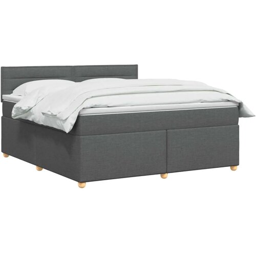  Boxspring krevet s madracem Tamnosiva 180 x 200 cm Tkanina - Tamnosiva 180 x 200 cm Dizajn linija Slike