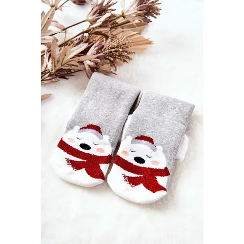 Kesi Christmas Socks Teddy Bears Grey