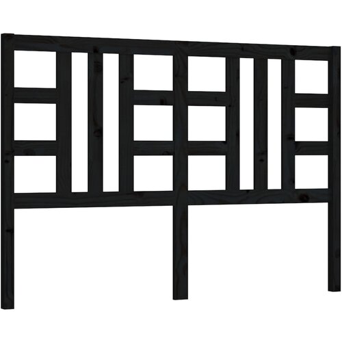 Maison Chic posteljno vzglavje - vzglavna omarica - nočna omarica črno 146x4x100 cm trdna borovina, (21705752) Slike