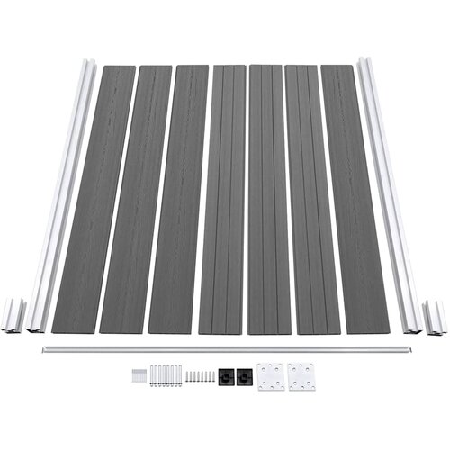  Vrtna ograda WPC 180 x 186 cm siva Slike