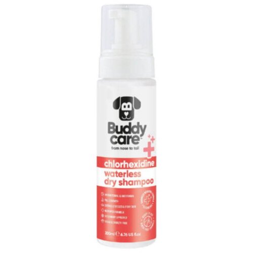 Buddycare waterless dry shampoo chlorhexidine 200ml Slike
