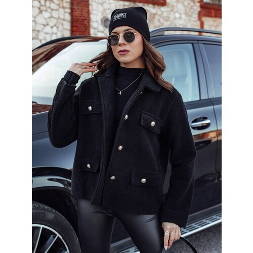 DStreet Płaszcz damski oversize CLASSIVO kr&amp;oacute;tki czarny Slike