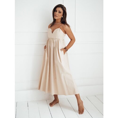 DStreet ELIENE midi dress light beige Cene