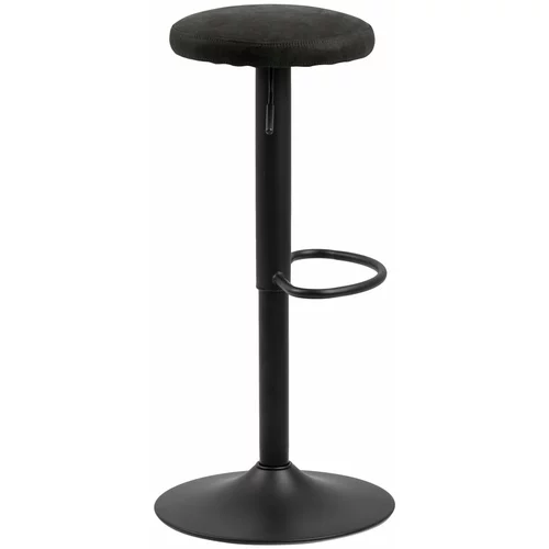 Actona Antracitno siv barski stol s črnim oblazinjenjem Finch