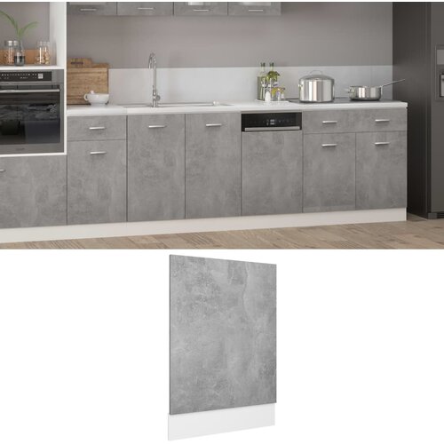 vidaXL Ploča za perilicu posuđa siva boja betona 45x3x67 cm od iverice Cijene