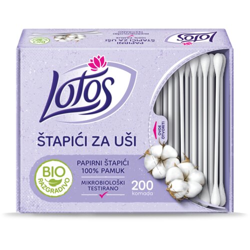 Lotos Vateni &scaron;tapići za u&scaron;i, 200 komada Cene