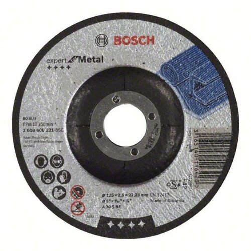 Bosch rezna ploča ispupčena Expert for Metal A 30 S BF, 125 mm, 2,5 mm - 2608600221 Cene