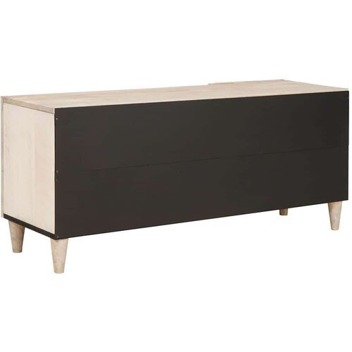 VidaXL tv ormar s ladicama bijelo 105 x 33 x 46 cm masivno drvo manga Slike