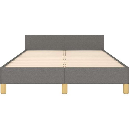VidaXL Okvir za krevet s uzglavljem tamnosivi 120x190 cm od tkanine Slike