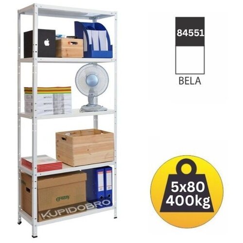 metalna polica 170x75x30cm 5x80kg Slike