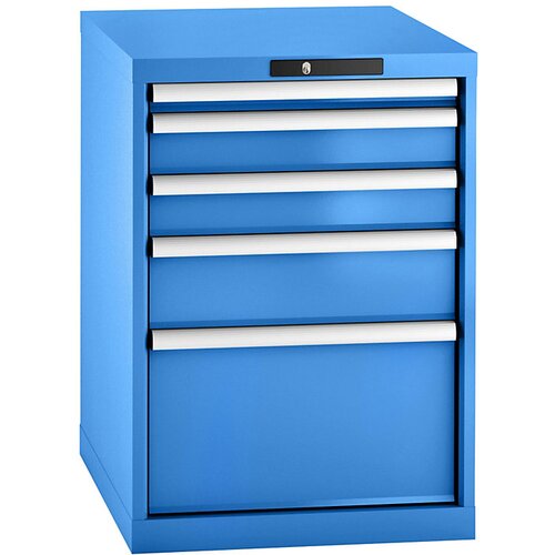 LISTA Predalnik, jeklena pločevina, VxŠ 800 x 564 mm, 5 predalov, svetlo modra Cene
