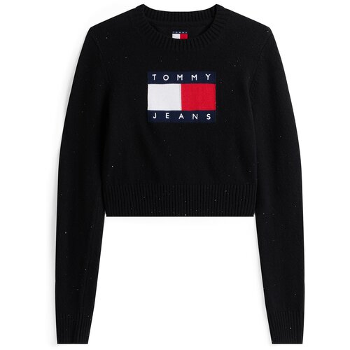 Tommy Jeans Pulover mornarska / rdeča / črna / bela Cene