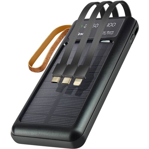 LINQ 15000 mAh solarna rezervna baterija 3 v 1 kabel, - crna, (20763407) Cene