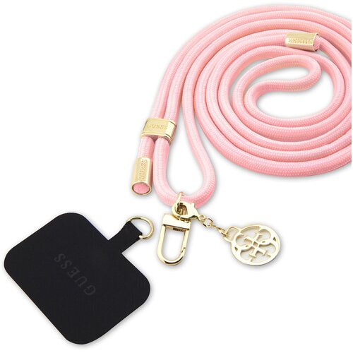 Guess crossbody cord 4G charm gold/pink ovitek za telefon vijolična Slike