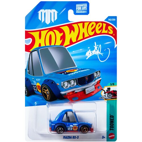 Mattel Hot Wheels: Mazda RX-3 plavi autić 1/64 - Slike