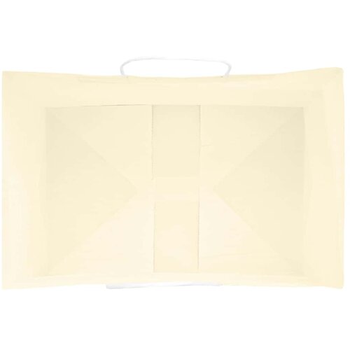  Papirnate vrećice 250 kom s ručkama žute 32x22x24 cm Slike