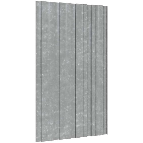  panel 36 pcs Srebrno 80 x 45 cm Pocinčani čelik - Srebrno 80 x 45 cm 36 Slike