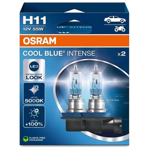  Komplet od 2 automobilske sijalice COOL BLUE H11 PGJ19-2/55W/12V 5000K - Osram Cene