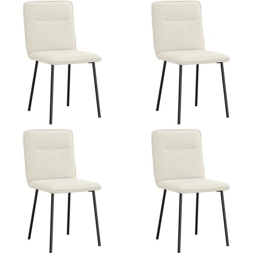 Maison Chic Jedilni stoli - Vzorci stoli 4 kosi krem žamet A782, (22032041) Cene