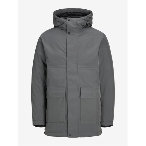Jack & Jones Dark Grey Men's Winter Parka Tate - Men's Cene