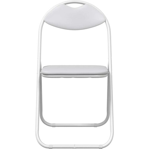  Sklopiva stolica 8 pcs Bijeli 48 x 43 5 x 81 cm Lažna koža - Bijeli 8 Slike