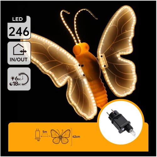Aigostar LED spoljna božićna dekoracija 234xLED IP44 topla bela leptir Slike