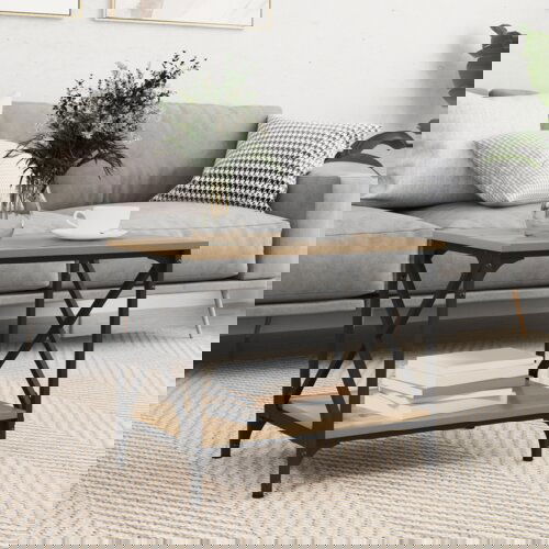 VidaXL Bocni stol hrast artisan 55 x 38 x 45 cm Konstruirano drvo Slike